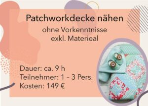 Patchworkdecke nähen lernen